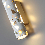 Бра с цилиндрическим белым бетонным плафоном Terrazzo Light варинант исполнения - 4 | Loft Concept во Владивостоке
