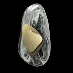 Бра овальное из стекла с золотым элементом Flow Texture  варинант исполнения - 6 | Loft Concept во Владивостоке