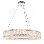 Люстра подвесная круглая из прозрачного хрусталя с корпусом из металла цвета хром Selfsufficient варинант исполнения - 4 | Loft Concept во Владивостоке