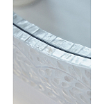 Зеркало круглое инкрустированное раковинами устриц Bone Inlay Dome Mirror White варинант исполнения - 5 | Loft Concept во Владивостоке