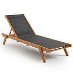 Шезлонг из текстиля и эвкалипта Power of Nature варинант исполнения - 1 | Loft Concept во Владивостоке