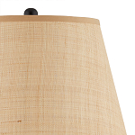 Настольная лампа темно-коричневая с тканевым абажуром в форме конуса Сhieftain варинант исполнения - 2 | Loft Concept во Владивостоке