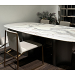 Стол обеденный мраморный с колоннами Marble Column Table варинант исполнения - 4 | Loft Concept во Владивостоке