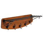 Вешалка настенная с металлической полкой и 5-ю черными крючками Noble Branches варинант исполнения - 1 | Loft Concept во Владивостоке