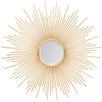 Зеркало-солнце круглое в раме из металла с золотыми с лучами Rays of Peace варинант исполнения - 1 | Loft Concept во Владивостоке