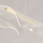 Люстра линейная с прозрачным волнообразным плафоном Wave Line варинант исполнения - 9 | Loft Concept во Владивостоке