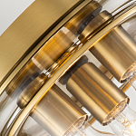 Потолочный светильник для ванных комнат с круглым стеклянным плафоном и тремя лампами Quoizel варинант исполнения - 4 | Loft Concept во Владивостоке