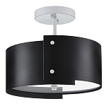 Потолочный светильник круглый светодиодный Semicircular White Panels чёрный варинант исполнения - 3 | Loft Concept во Владивостоке