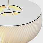 Подвесной светильник с белыми изящными декоративными лепестками Volumetric Petal Lamp варинант исполнения - 9 | Loft Concept во Владивостоке