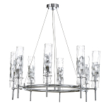 Люстра подвесная круглая с 8-ю цилиндрическими плафонами из стекла LIAISON варинант исполнения - 1 | Loft Concept во Владивостоке