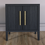 Тумбочка Primo с дверцами шпон Черный дуб варинант исполнения - 2 | Loft Concept во Владивостоке