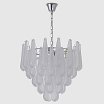 Люстра с подвесками из рифленного стекла в форме капель Textured Glass Chandelier варинант исполнения - 2 | Loft Concept во Владивостоке