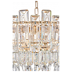 Круглая люстра с хрустальными подвесками на золотистом каркасе Gorgeous Crystal Light варинант исполнения - 5 | Loft Concept во Владивостоке