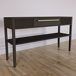 Дизайнерская Консоль с полкой и ящиком Primo Темный орех варинант исполнения - 2 | Loft Concept во Владивостоке