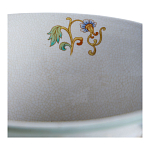 Ваза высокая из фарфора на бронзовом основании Turquoise Blooming Garden варинант исполнения - 3 | Loft Concept во Владивостоке