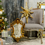 Зеркало настенное в ажурной раме золотого цвета с эффектом старины Classic Ornament Mirror варинант исполнения - 2 | Loft Concept во Владивостоке