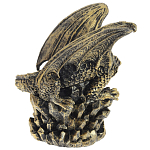 Декоративная статуэтка Дракон со стеклянным шаром Dragon and Glass Ball Gold Black варинант исполнения - 4 | Loft Concept во Владивостоке