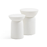 Приставной столик белого цвета Tori варинант исполнения - 4 | Loft Concept во Владивостоке