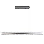Люстра линейная металлическая черного цвета с прозрачным декором по краям Radiant Rail варинант исполнения - 2 | Loft Concept во Владивостоке
