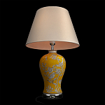 Настольная лампа желтая с изображением белых птиц Flight Among Acacia варинант исполнения - 4 | Loft Concept во Владивостоке