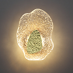 Бра с рельефным волнообразным стеклянным плафоном и вставкой из мрамора Liquid Stone варинант исполнения - 4 | Loft Concept во Владивостоке