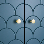 Шкаф двухдверный Scale Ornament Blue Wardrobe варинант исполнения - 8 | Loft Concept во Владивостоке