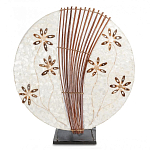 Настольная лампа из перламутра и дерева на подставке Indonesian Shell Flower варинант исполнения - 3 | Loft Concept во Владивостоке