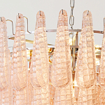 Современная Люстра Textured Glass Drops Chandelier Нежно розовые капли  варинант исполнения - 5 | Loft Concept во Владивостоке