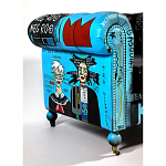 Кресло "Баския и Уорхол" Basquiat Warhol graffiti chair натуральная кожа варинант исполнения - 4 | Loft Concept во Владивостоке