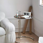 Дизайнерский журнальный стол круглый на стальном каркасе Fahek варинант исполнения - 1 | Loft Concept во Владивостоке