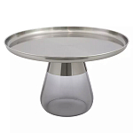 Кофейный столик с основанием из закаленного стекла Classic Round Gray Table варинант исполнения - 1 | Loft Concept во Владивостоке