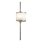 Бра вертикальное с белым полукруглым плафоном и длинным стержнем L Kichler варинант исполнения - 1 | Loft Concept во Владивостоке