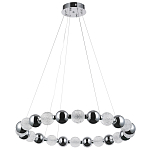 Светодиодная кольцевая люстра Crystal Globule Chrome Chandelier варинант исполнения - 4 | Loft Concept во Владивостоке