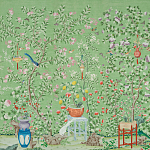 Обои ручная роспись Belvoir Pistachio варинант исполнения - 1 | Loft Concept во Владивостоке