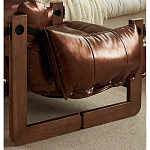 Кресло-диван кожаное на деревянном каркасе Medieval Furniture варинант исполнения - 6 | Loft Concept во Владивостоке