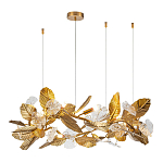 Люстра на ветвистом каркасе с листьями Golden Wreath варинант исполнения - 1 | Loft Concept во Владивостоке