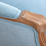 Кресло Ava Classical Armchair light blue velour варинант исполнения - 5 | Loft Concept во Владивостоке