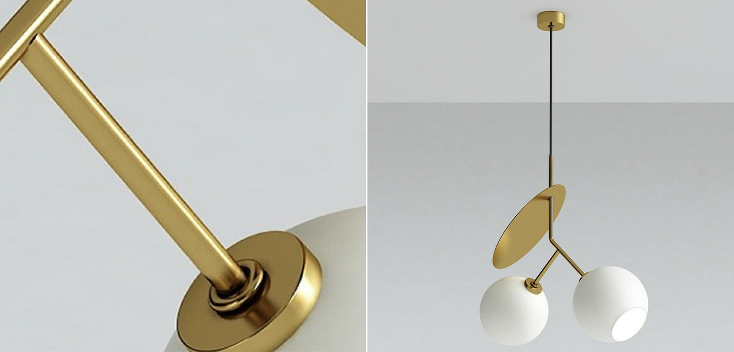 Подвесной светильник Cherry Pendant Double Gold Подвесной светильник Cherry Pendant Double Gold - Loft-Concept во Владивостоке