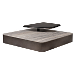 Столик журнальный квадратный  с полкой Sculptural Marble Accent с мрамором  варинант исполнения - 2 | Loft Concept во Владивостоке