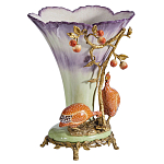 Ваза с цесарками из фарфора с бронзовыми элементами Garden of Eden варинант исполнения - 3 | Loft Concept во Владивостоке