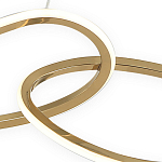 Люстра подвесная с 4-мя асимметричными кольцами золотого цвета Ring Horizontal варинант исполнения - 2 | Loft Concept во Владивостоке