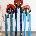 Вязаный Арт-Объект на стену из трех элементов Triptych варинант исполнения - 2 | Loft Concept во Владивостоке