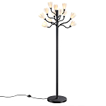 Торшер с плафонами из белых фарфоровых цветов на изогнутых ветвях Floralis варинант исполнения - 3 | Loft Concept во Владивостоке