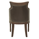 Кресло кожаное на 4-х деревянных ножках из массива березы Ethan Armchair brown варинант исполнения - 2 | Loft Concept во Владивостоке