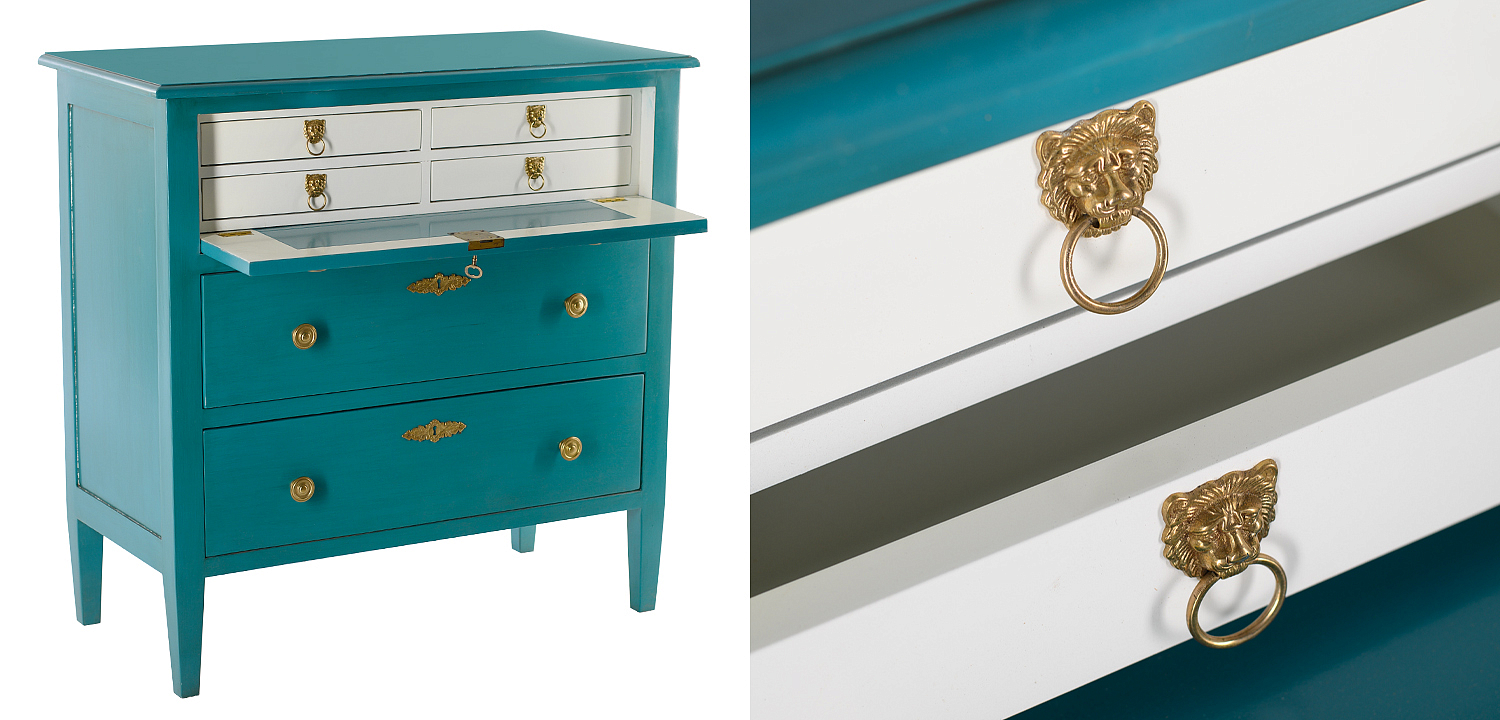 Комод L.XV CHEST OF DRAWERS Moreau Бирюзовый Комод L.XV CHEST OF DRAWERS Moreau Бирюзовый - Loft-Concept во Владивостоке