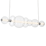 Подвесной светильник линейный с прозрачными стеклянными шарами разного диаметра Eurofase варинант исполнения - 1 | Loft Concept во Владивостоке