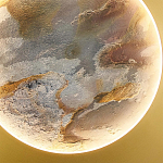 Бра в форме диска цвета латунь Brass Borders варинант исполнения - 2 | Loft Concept во Владивостоке