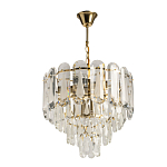 Люстра многоярусная с овальными прозрачными подвесками 36 см Harmonica варинант исполнения - 2 | Loft Concept во Владивостоке