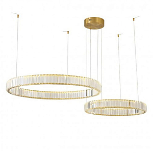 Хрустальная Люстра Crystal Ring Два Кольца 80/60 Золото