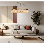 Люстра круглая с сферическими плафонами из натурального камня Phased Spheres варинант исполнения - 4 | Loft Concept во Владивостоке